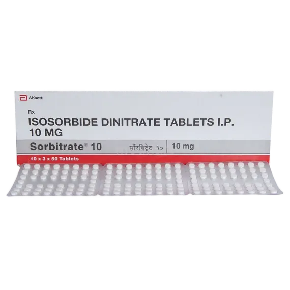 sorbitrate 10mg tablet 50's